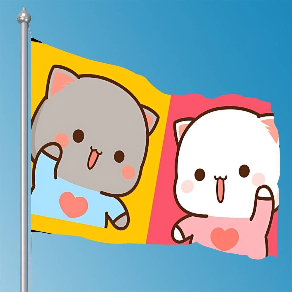 

wPeachsAndGomaCat MatsFlags Room Decor Outdoor Decors Personalized Items Flags For Bedrooms Home Funny 74x94cm(29x37in)