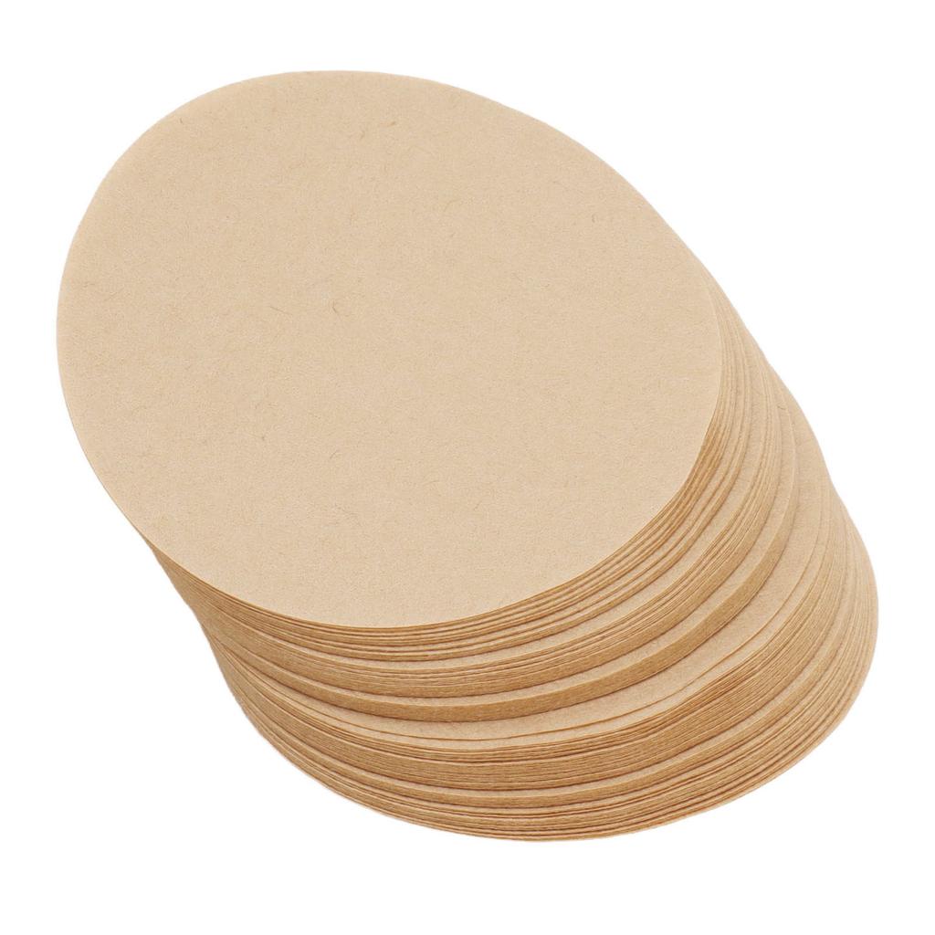 100Pcs 64mm Round Coffee Filter Unbleached Natural Coffee Filter Paper for 1 to 2 People Measure