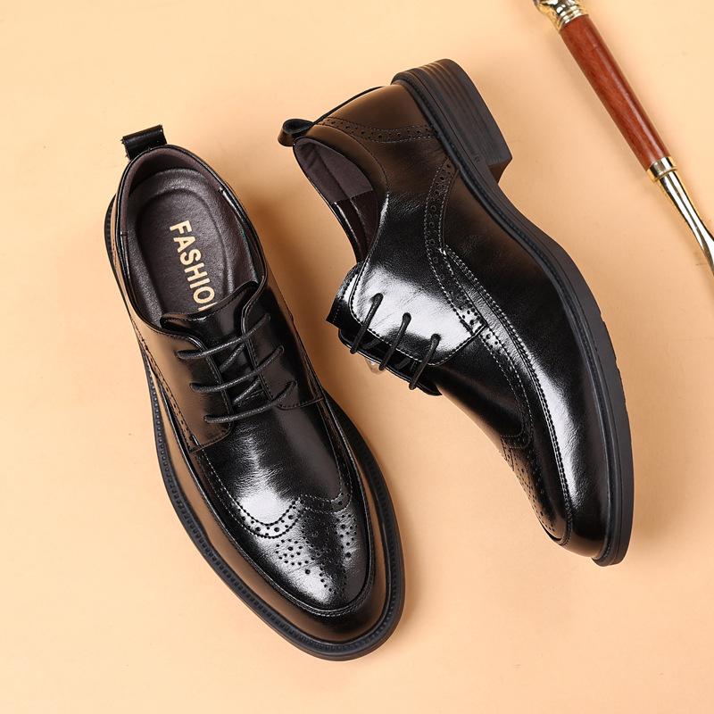 

Возросла популярность: гравированная кожаная обувь Brock, деловая одежда, мужская обувь из натуральной кожи, повседневная мужская кожаная обувь, обувь для жениха. 44 чёрный