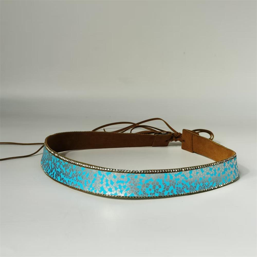 Enthic Hat Accessories Leather Belt For Hat Band Cowboy Hat Decoration Rivet Belt Straw Hat Band Bohemia Hat Accessory