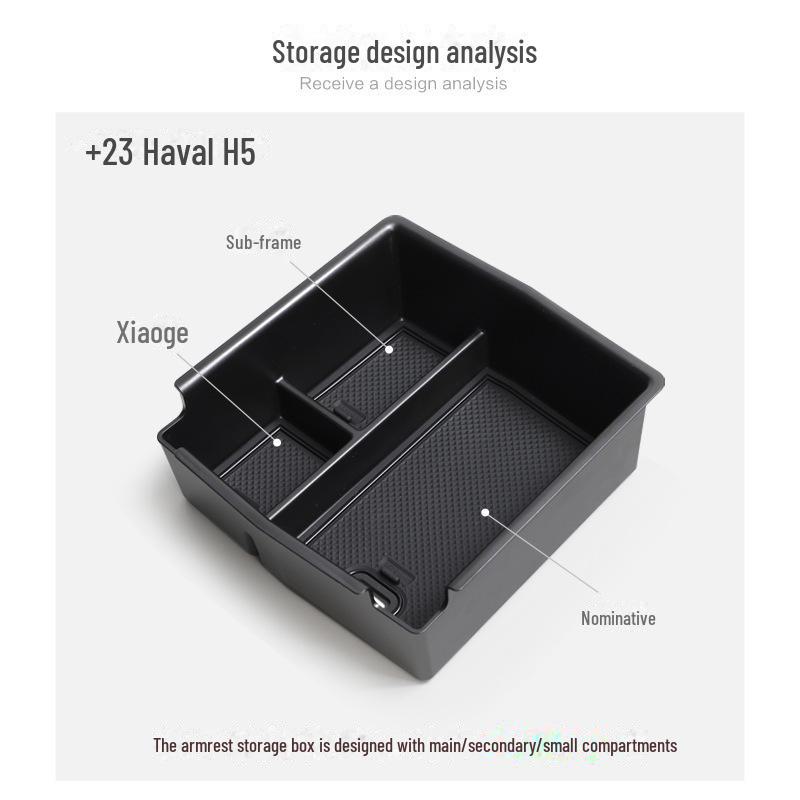 Acessório Caixa de Armazenamento Apoio de Braço Console Central Haval H5 2023