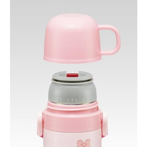 Skater Children's Water Bottle, 2-Way, 470ml (Direct Drinking) or 430ml (Cup Drinking), Sanrio My Melody Big Ribbon, Girls' Stainless Steel, Insulated