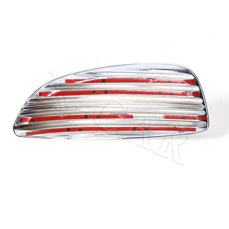 2PCS Front Bumper Fog Light Lamp Chrome Trim Grille Sticker Cover For Mercedes-Benz V-CLASS V260 V250 V220 2014 2015 2016-2018
