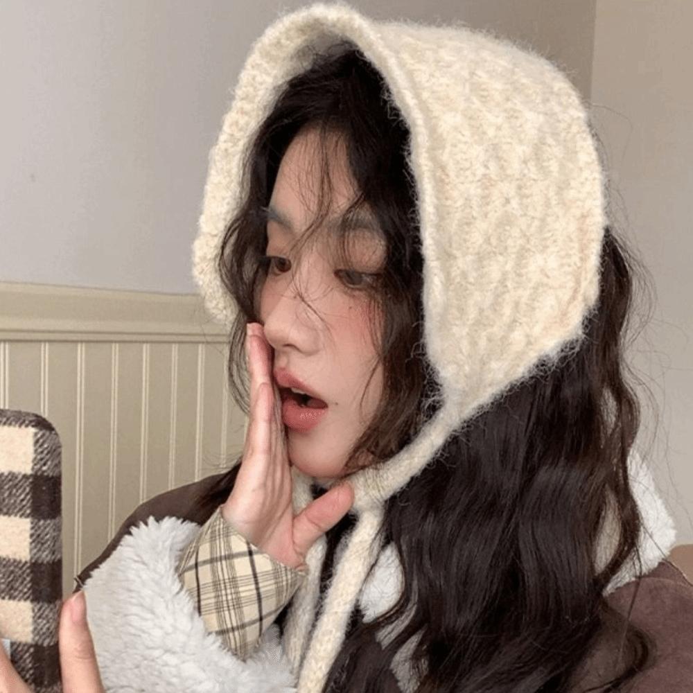 Thickening Knitted Earmuffs Solid Color Earlap Warmer Personality Wool Strappy Ear Muff  Girls