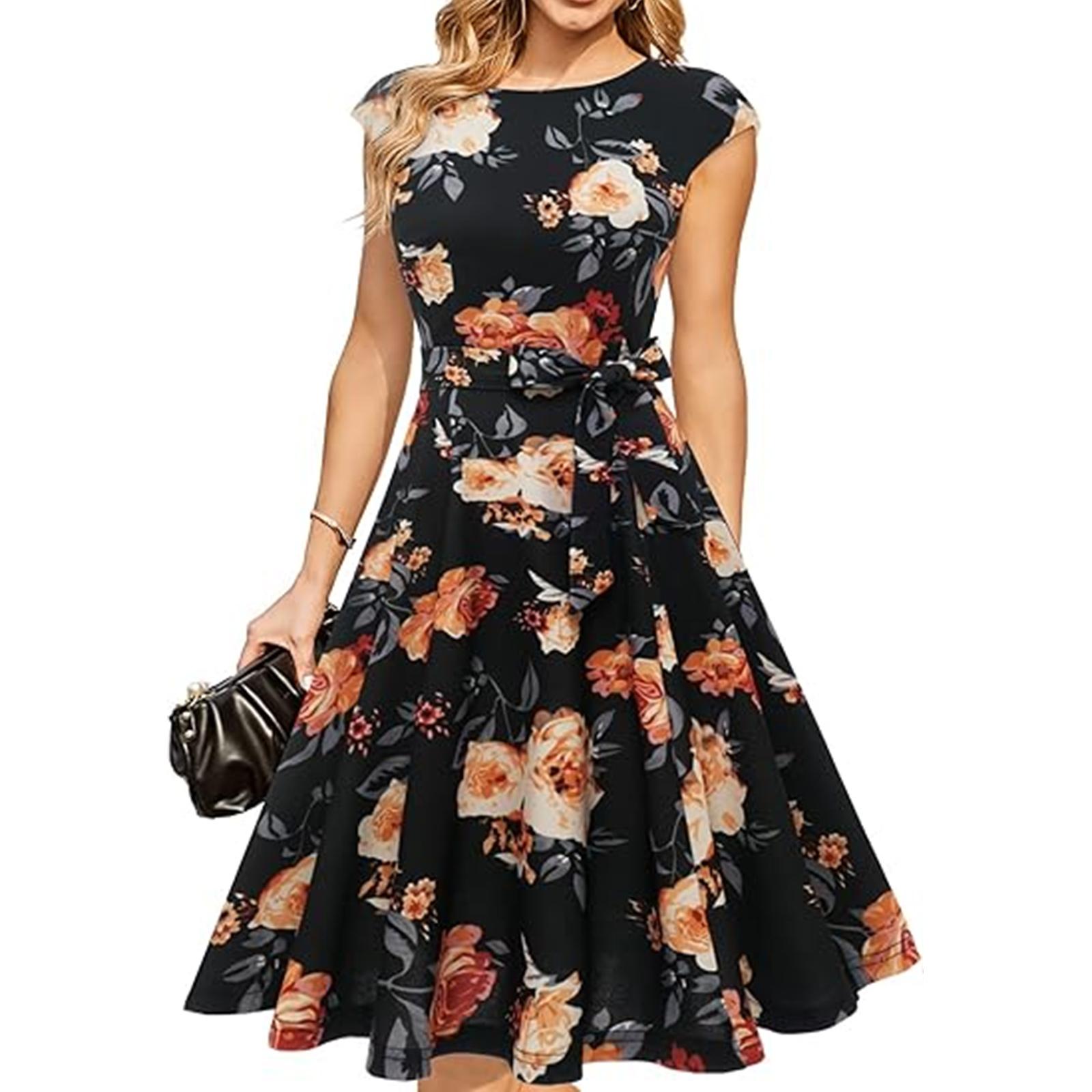 

Women s V-neck Dress With Pockets S червоний