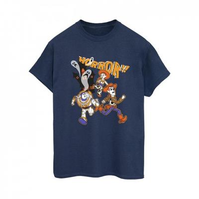 Womens/Ladies Horror Run Away Cotton Boyfriend Halloween T-Shirt