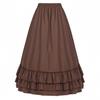 Medieval Renaissance Pleated Long Gothic Victorian Skirt for Women