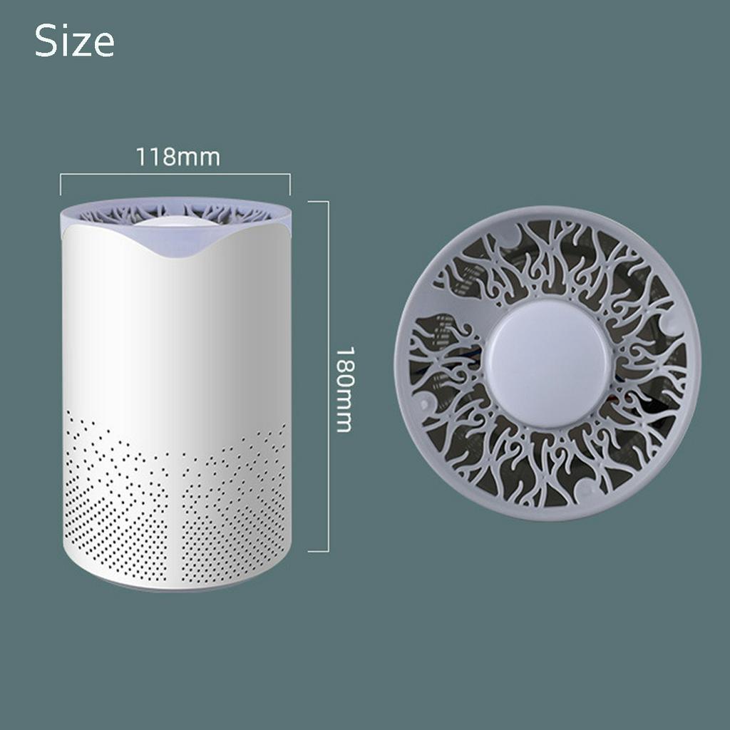 5W Home Office USB Air Purifier 5 Modes Air Cleaner Ionizer UV Light Dust Allergy Smoke Filter Negative Ion Generator for Bedroom
