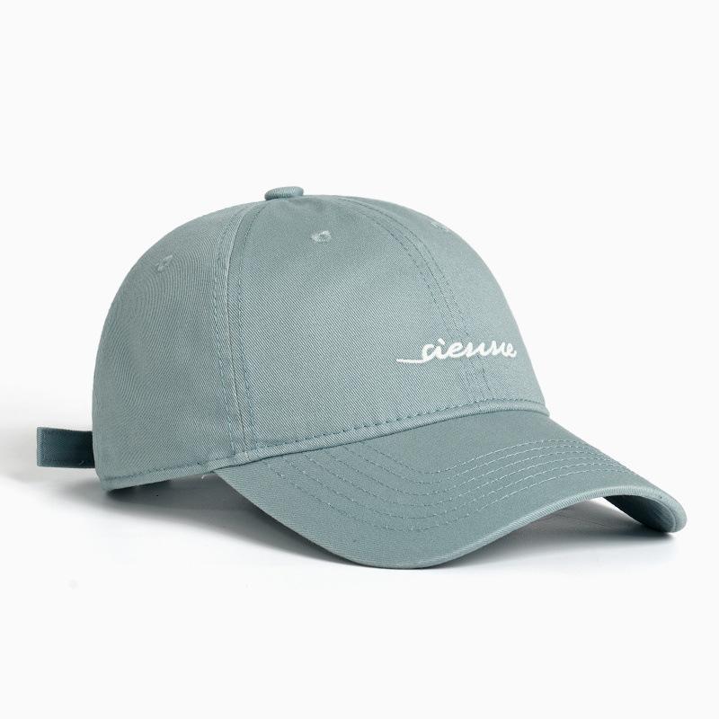 Hochwertige reine Baumwollkappe Herren Frühling und Sommer Weiches Oberteil Dünnes Gesicht High-End Baseballkappe Damen Gesicht Kleine Buchstabenstickerei