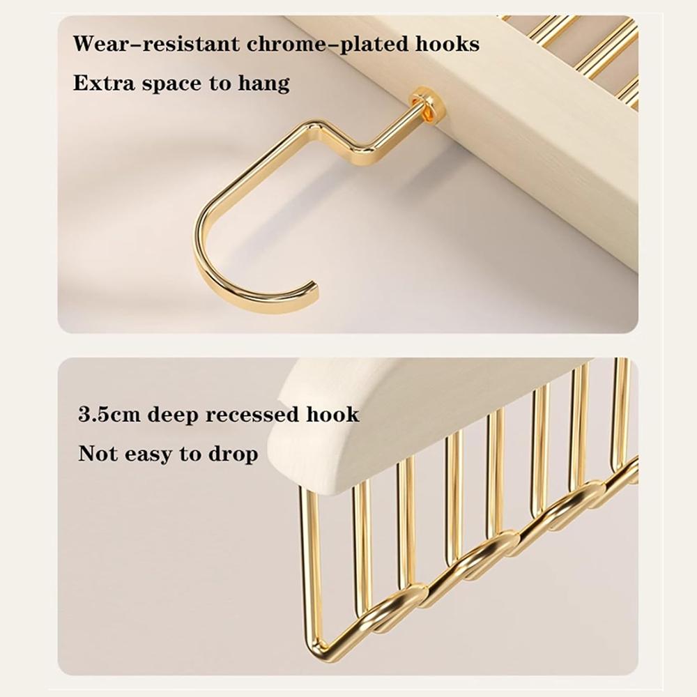 1/2/3pcsWooden New Multifunctional Hook Hanger Clothes Hanger Rack 8 Hooks Bag Hanger Wardrobre Organize Portable Home Apartment