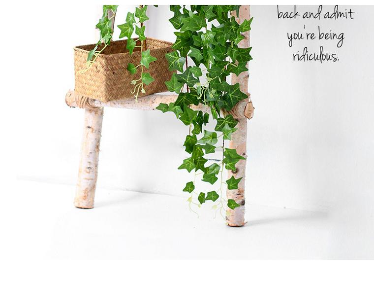 Artificial Ivy Wall-Hanging: Green Trailing Spider Plant Vines with Leaves