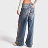 Women's High Waist Washed Women's Jeans Fashionable Versatile Straight Leg Pants