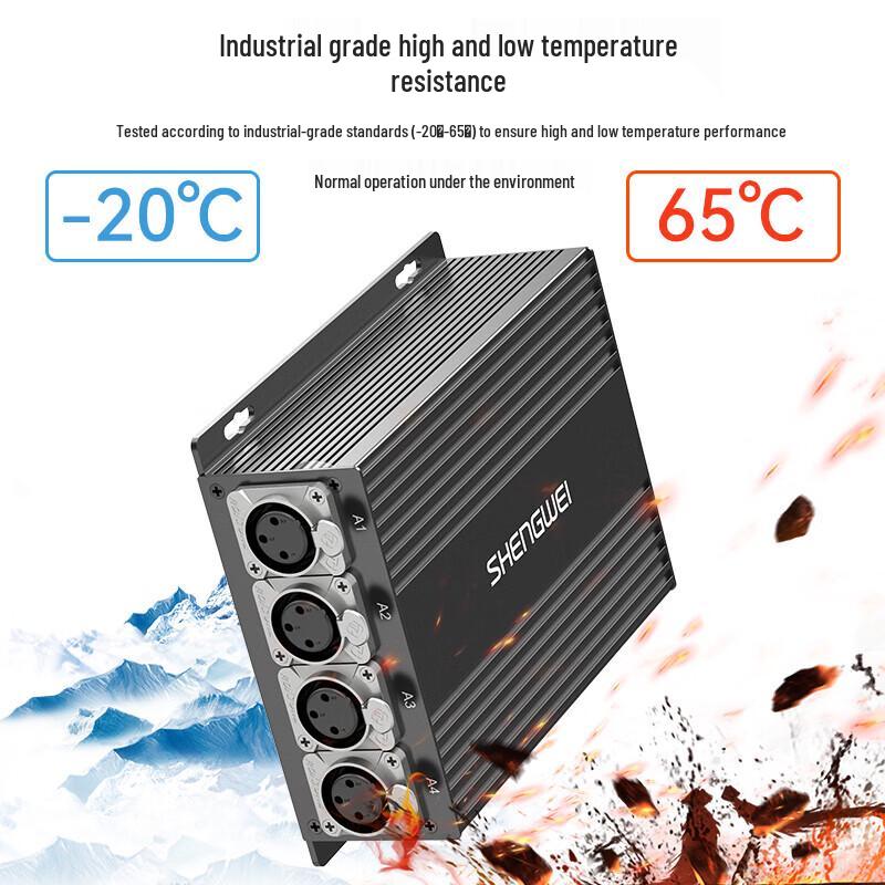Shengwei 4-Channel XLR Balanced Audio Fiber Optic Transceiver