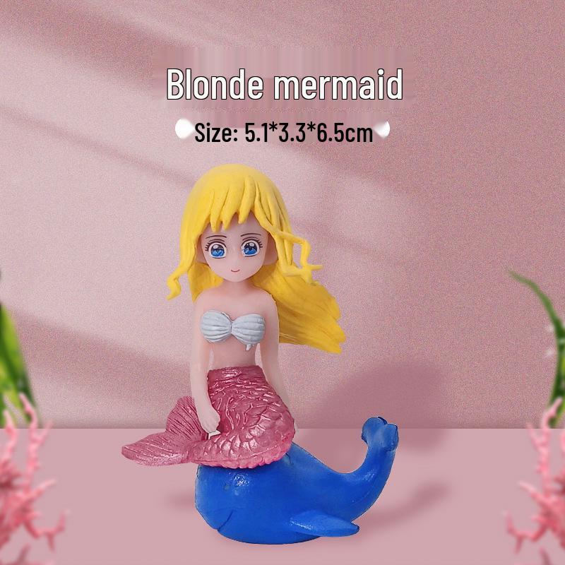 Seashell Mermaid DIY Fish Tank Ornament - Ocean Landscape Doll Accessory