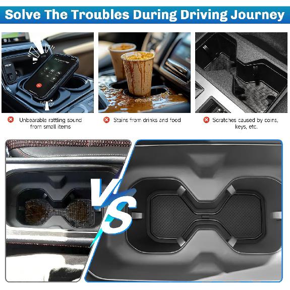 SXCY For 2025 Kicks Door Slot Mats For 2025 2026 Nissan Kicks Accessories 2025 2026 Nissan Kicks Cup Holder Erts Liner Cupholder Console Erts Liner