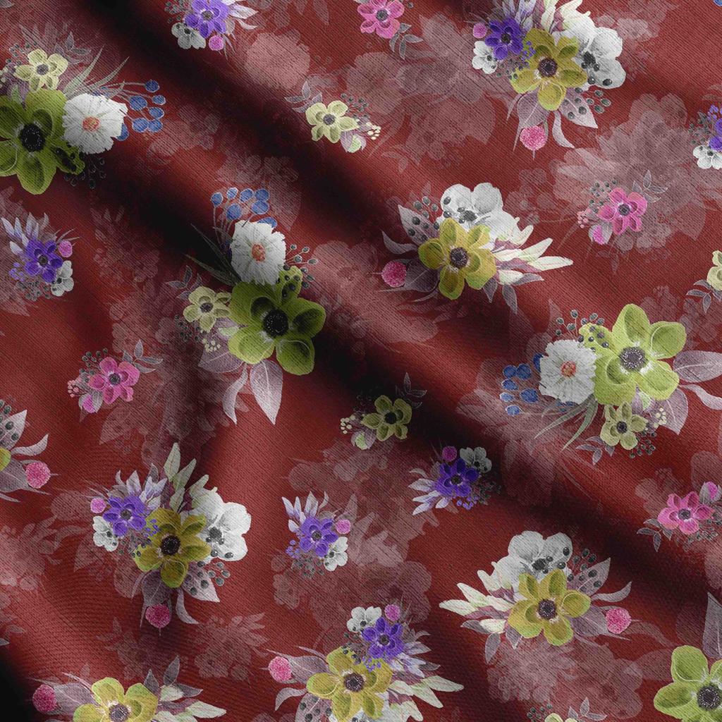 Soimoi Floral Vintage Print Cotton Cambric Quilting Fabric Sold by The Yard 42 Inch Wide Medium Weight Cotton Fabric Sewing Supplies