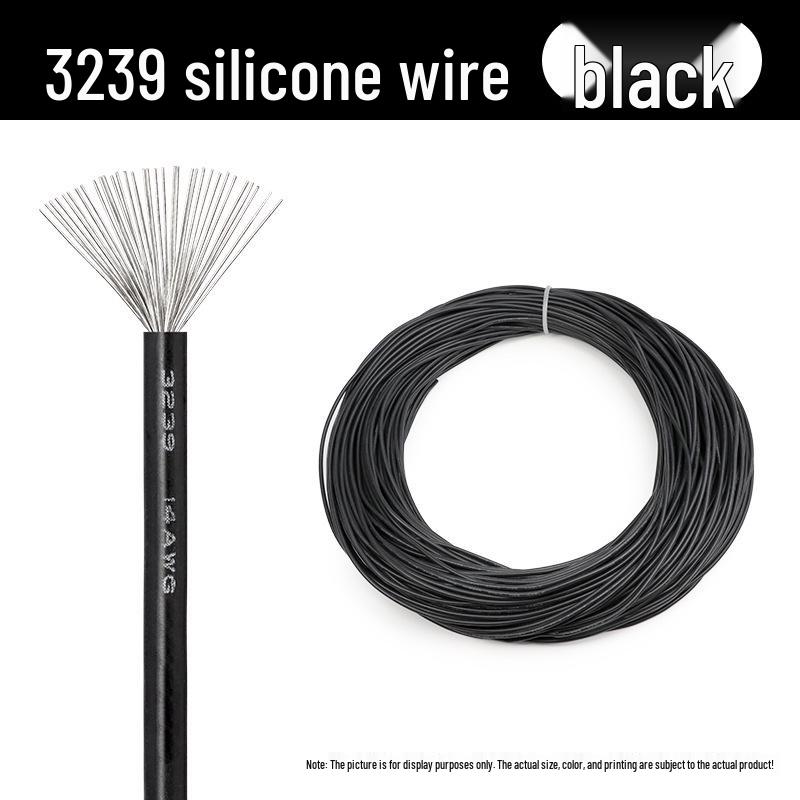 3239 Silicone Wire 3KV, LED Flexible Signal Connection Wire, High Temp Silicone Conductor, Available In 30-22 AWG.