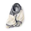 Oversized Plaid Scarf With Tassels Warm Faux Cashmere Shawl Women Men Winter Fashion Accessory