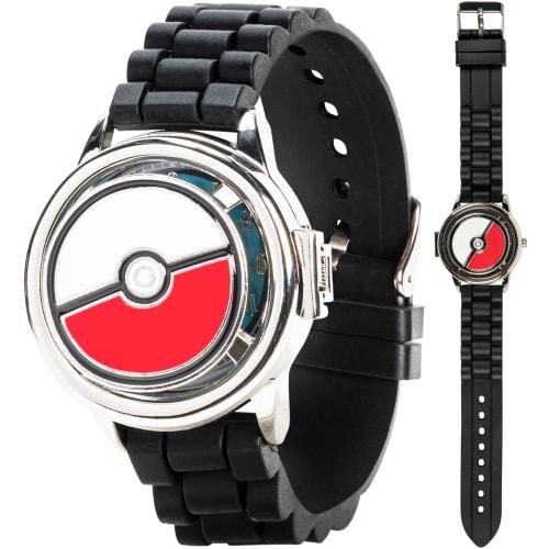 

Pokemon Men s Casual Watch, Quartz, Metal & Silicone, Black (Model Number: POK9025)