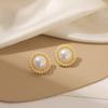 5 Pairs of Women's Fashion Earrings In Burgundy Faux Pearl Design, Suitable for Everyday Wear, Parties, Valentine's Day, or Birthday Gifts