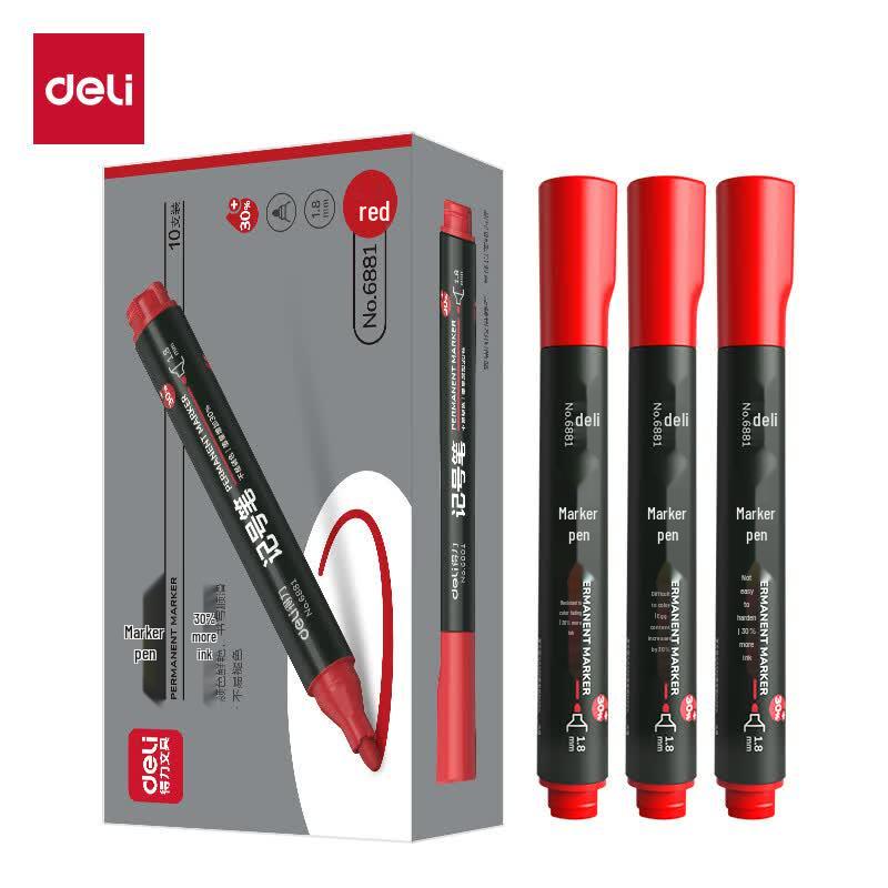 Deli Thick Tip Permanent Marker Pens