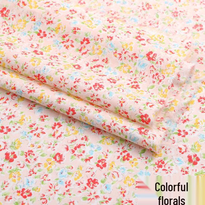 Pure Cotton Floral Poplin Fabric for Girls' Summer Dresses – Fresh Pastoral Print
