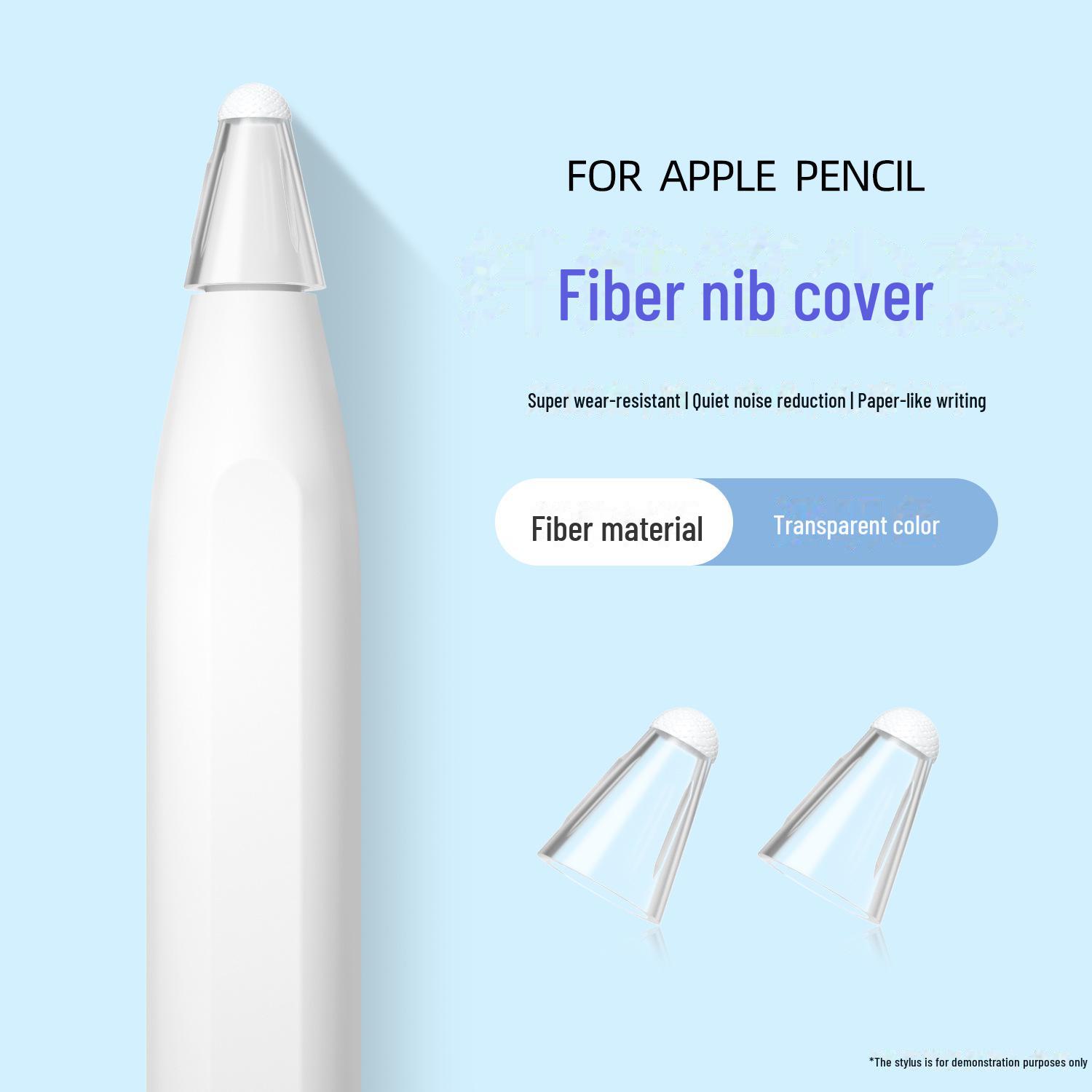 

Чехол с фибровым наконечником для стилуса Apple Pencil Pro/Huawei M-Pencil Apple/Huawei Fiber Pen Tip Case прозрачный
