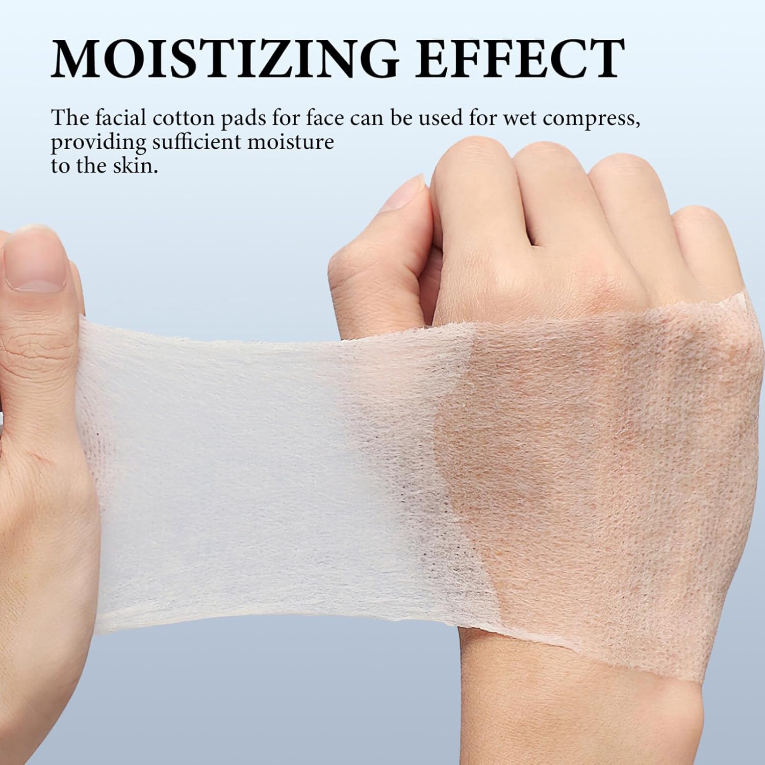 400Pcs Wet Cotton Makeup Remover Cotton Pads, 4.72x3.93in Stretchable Face Thin Makeup Remover Cotton Pads, Womens Makeup Remover Toner Cotton Pads,
