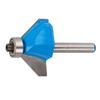 Router Bit 45 Degree 14in Round Shank Chamfer Tool with Top Bearing for Woodworking14x58