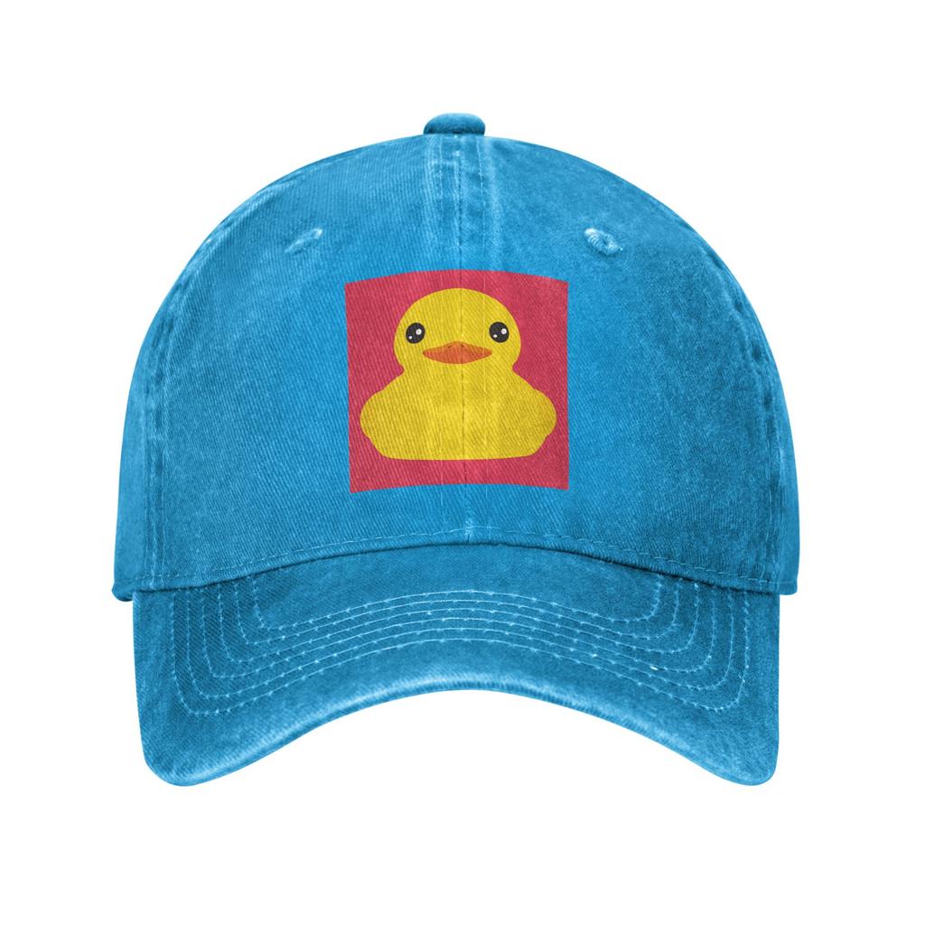 Yellow Classic Rubber Duck Washed Denim Cap Casual Baseball Caps Adjustable Hat Summer Unisex Baseball Hats