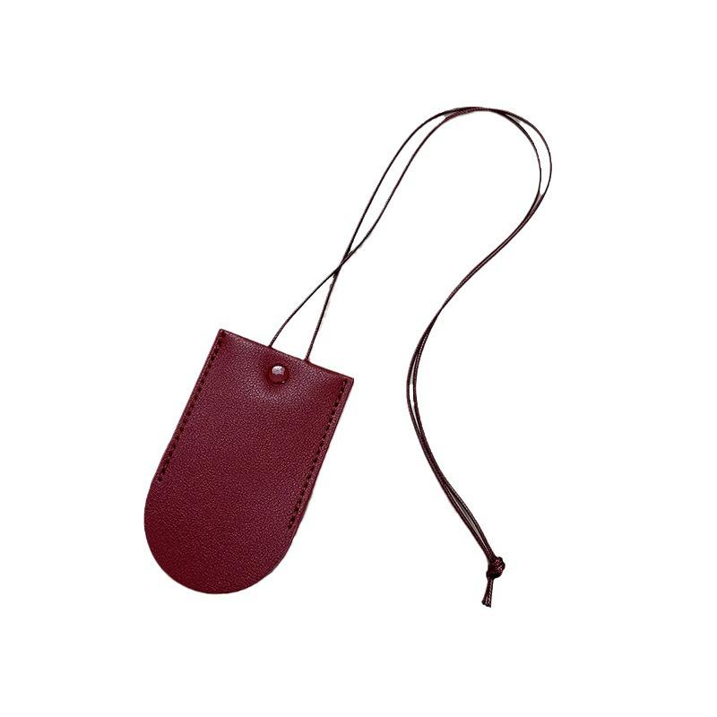Damen Kunstleder Nackentasche Halskette für Kopfhörer & Brillen mit Schlüsselbein-Kette