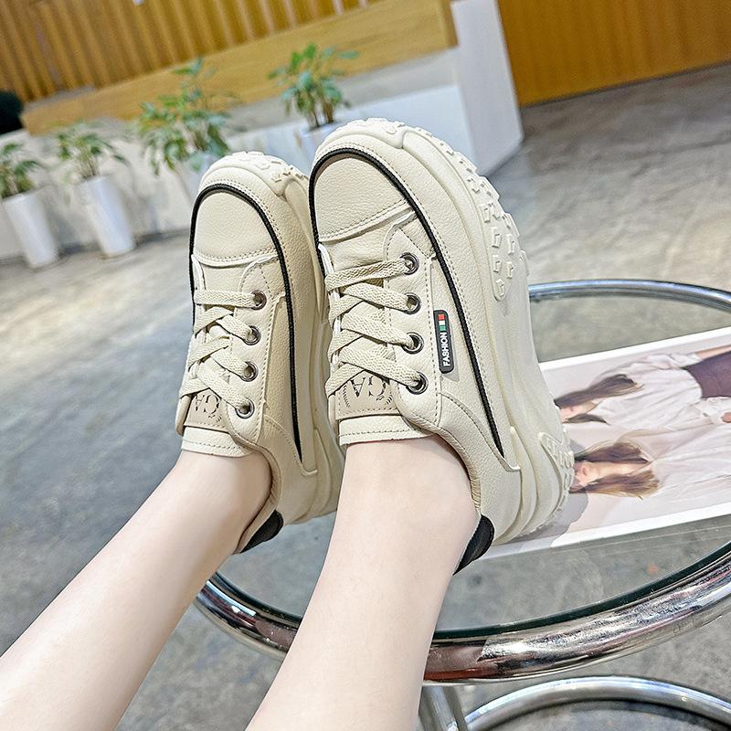 

Маленькие белые туфли женские осенние новые корейские версии универсальные женские студенческие туфли на толстой подошве повседневные спортивные туфли женские туфли легкие 35 хаки
