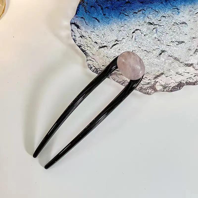 Retro Gem-Embellished Hairpin: Stylish Hair Fork and Bun Headdress for Women