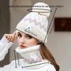 1Set Knitted Fabric Convenient Wearing Warm Gift Soft Flexible Scarf Outdoor Sports Hat Windproof Hat+Scarf