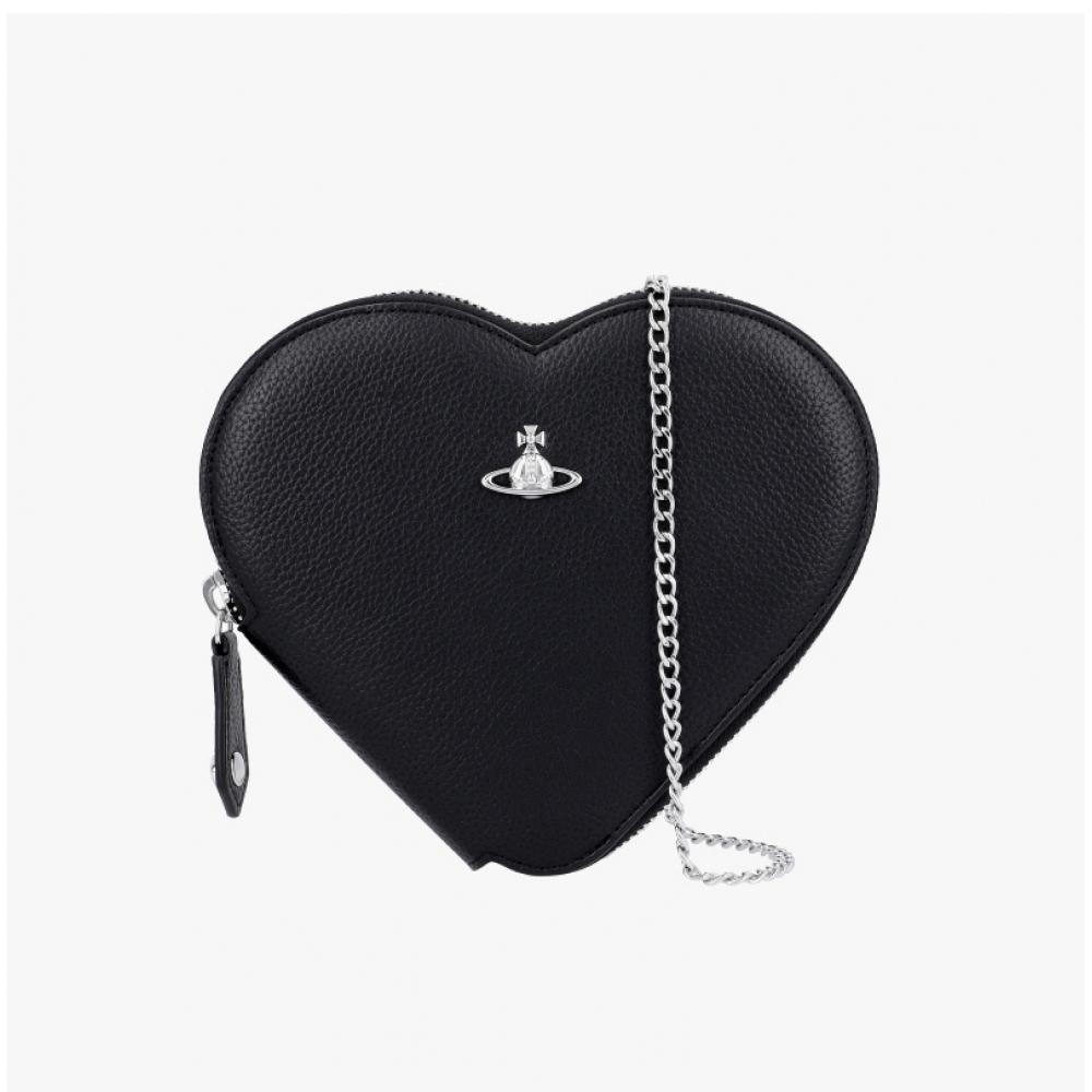 Vivienne Westwood Vegan Bio Green Grain Heart Chain Crossbody Bag 58010001w S000