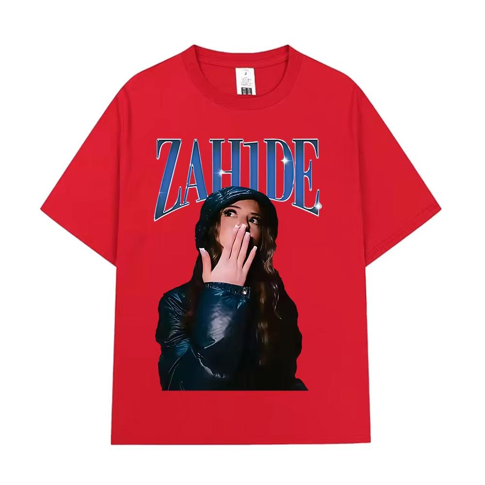 Zahide Merch Graphic Print Unisex Fashion High‑Quality Pure Cotton Loose Short‑Sleeve Harajuku‑Style Women And Men T-shirt