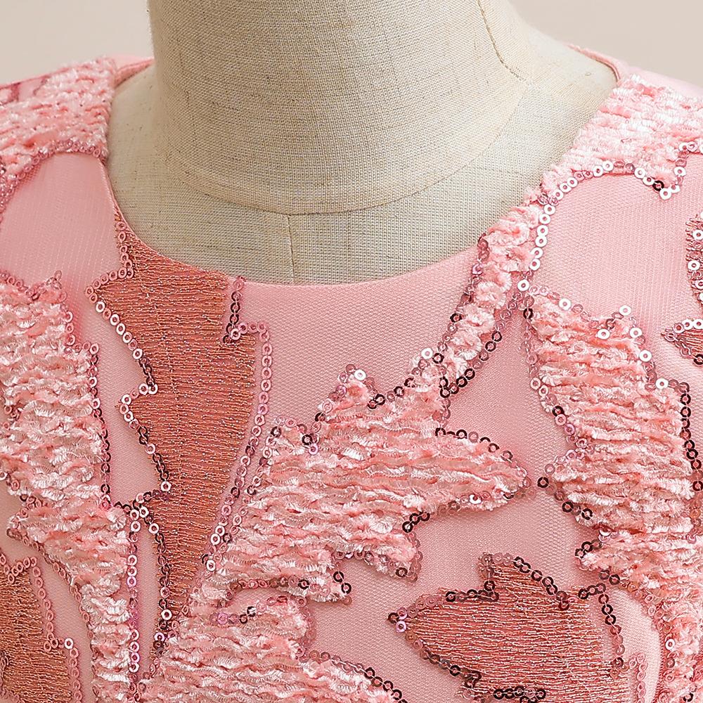 Formální letní večerní večírek Princeznovské šaty pro dívku Mašli Družička šaty Souboj Krajkové Dívčí šaty Svatební Kostým