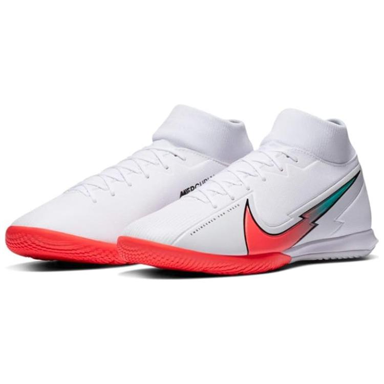 Nike Scarpe da ginnastica da uomo Mercurial Superfly 7 Academy IC Bianco Cremisi Giada Photon-Dust Hyper-Giada Flash-Cremisi AT7975-163