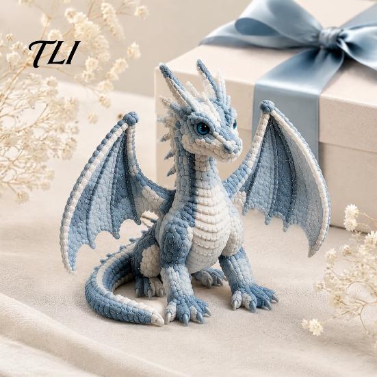 Creative Gifts for Craft Enthusiasts Flying Dragon Patchwork DIY Kit Collection, Handmade Animal Sewing Kit, Relaxing Crafting Kits Home Art