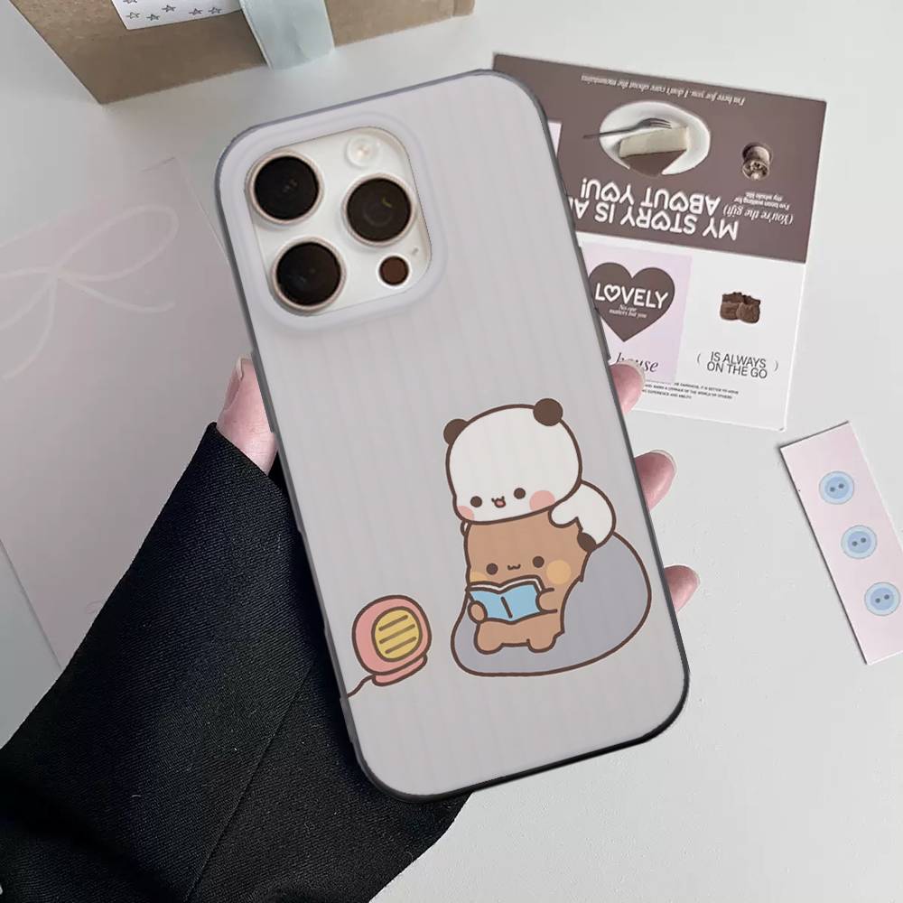 

BUBU DUDU Cartoon For IPhone 17 16 15 11 12 13 14 Pro Max Plus Pro Corrugated Translucent Back Phone Cover iPhone 17pro max