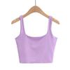 Summer Women Sexy Sleeveless Tops Fashion Short Square Collar Tank Tops 6 Colors