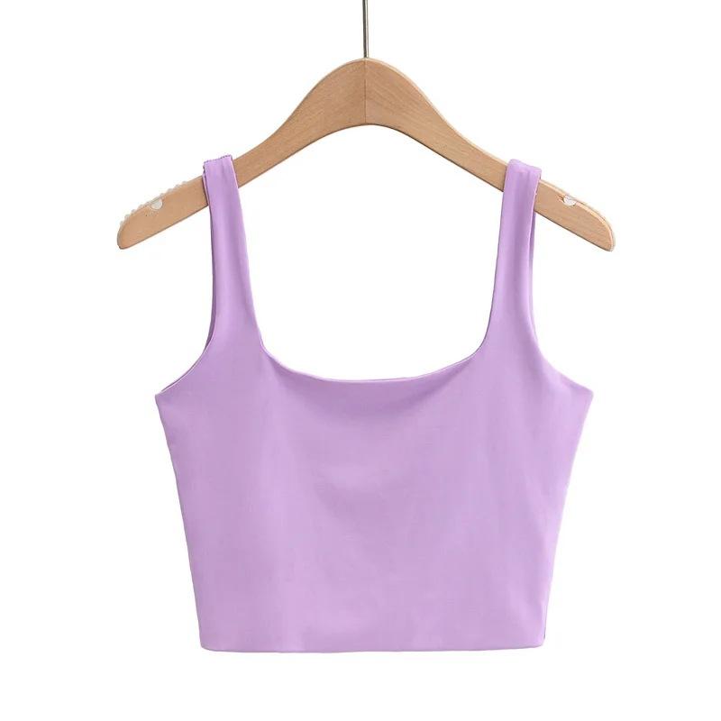 Summer Women Sexy Sleeveless Tops Fashion Short Square Collar Tank Tops 6 Colors