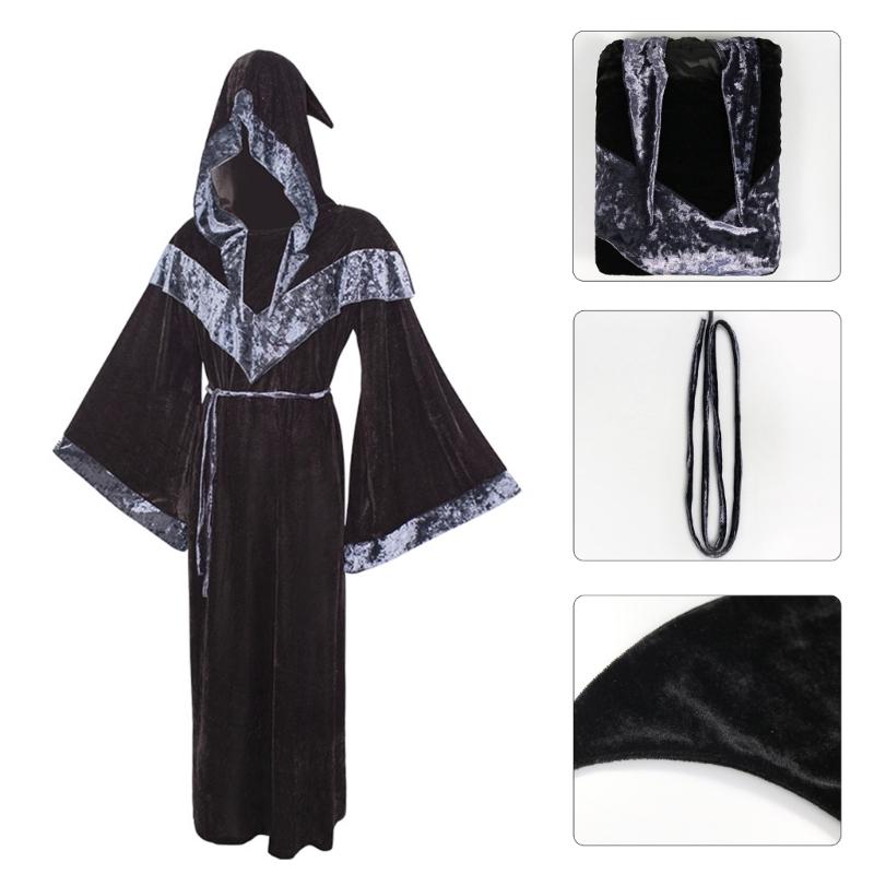Hooded Cloak Vampires Long Cape Velvet Adult Costumes Carnavals Halloween Christmas Cosplay Cloak Robe