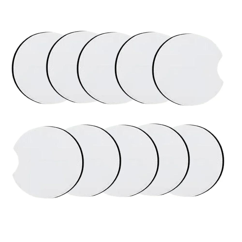 10pcs Sublimation Blank Cup Coasters Bulk Round Blank Cup Mat Rubber For Sublimation Transfer Heat DIY Crafts