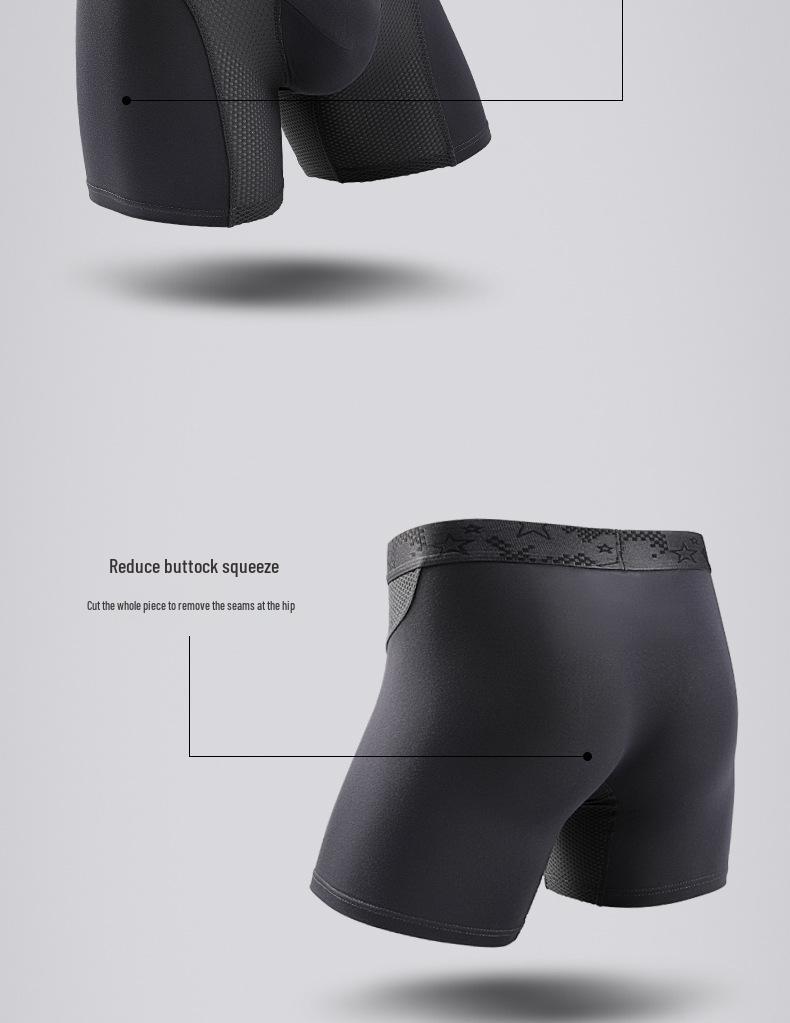 Men's Anti-Chafing Sport Boxer Briefs - Breathable, Comfortable, Mid-Rise, Double Layer Short Underwear