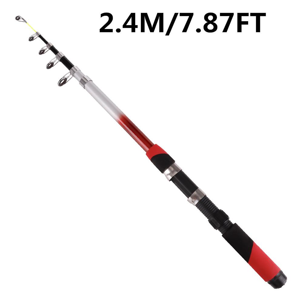 FTK Ultralett Teleskopisk Spinnfiskestang - Bærbar, Rask Aksjon Karbonstål for Utendørssport