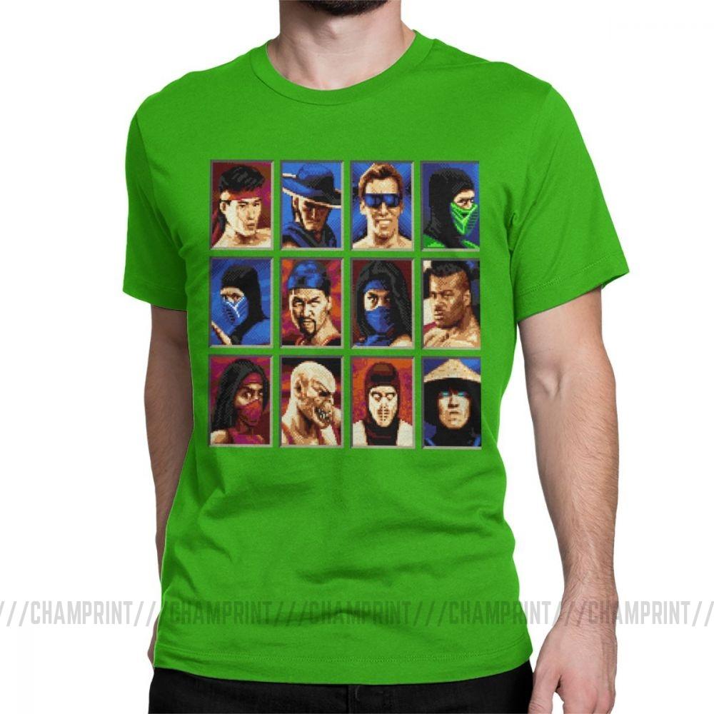 Vintage Mortal Kombat Ii Tees Genesis Character Select 16 Bit T Shirt Retro Gamer Collage T