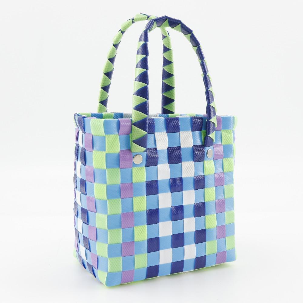 Marni Woven Micro Basket Handbag MW55F Basket Bag Blue / Multicolor Polypropylene Women Used