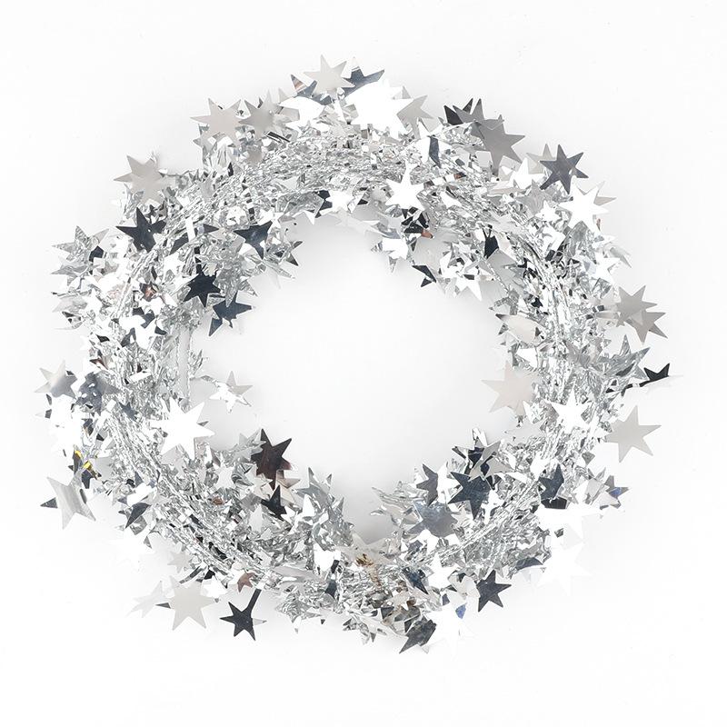 2 Stück Festival Fünfeckiger Sternförmig 7,5 Meter Drahtschleife Dekoration Weihnachtsbaum Heim Atmosphäre Party Spaß Dekoration