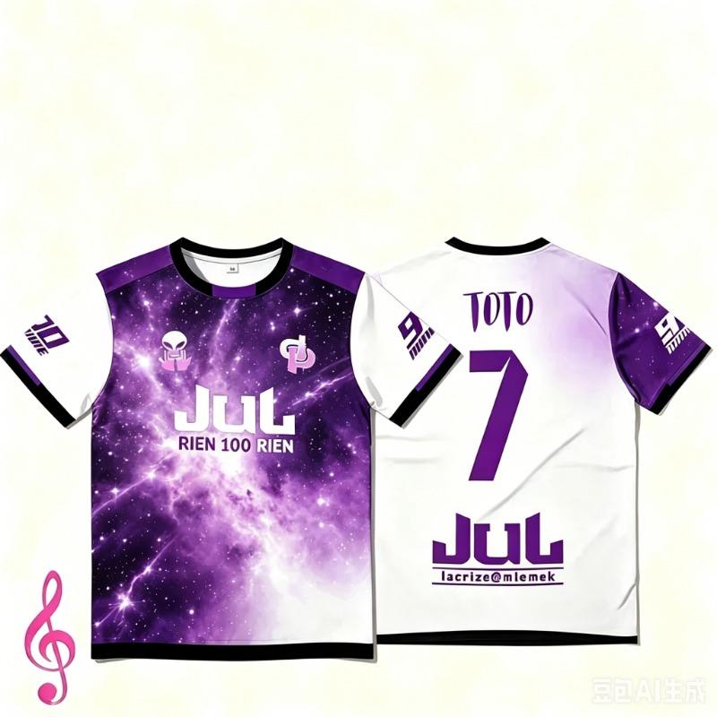 JUL Estate Abbigliamento Sportivo 3D Stampato per Bambini Maglia da Calcio e T-shirt Adatto per l'Uso all'Aperto